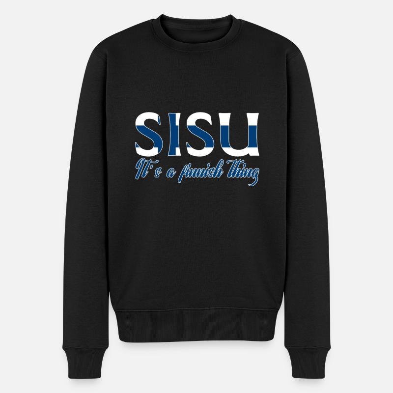 Finlande - Pull Premium bio Homme - noir