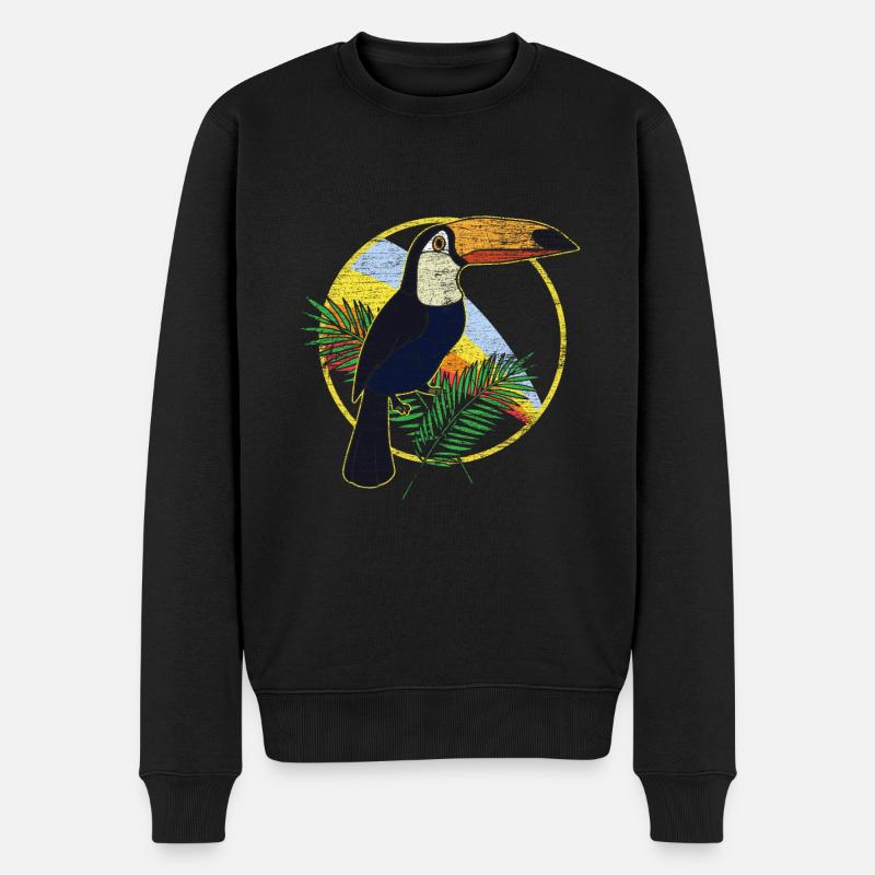 Tukan - Männer Premium Bio Pullover - Schwarz