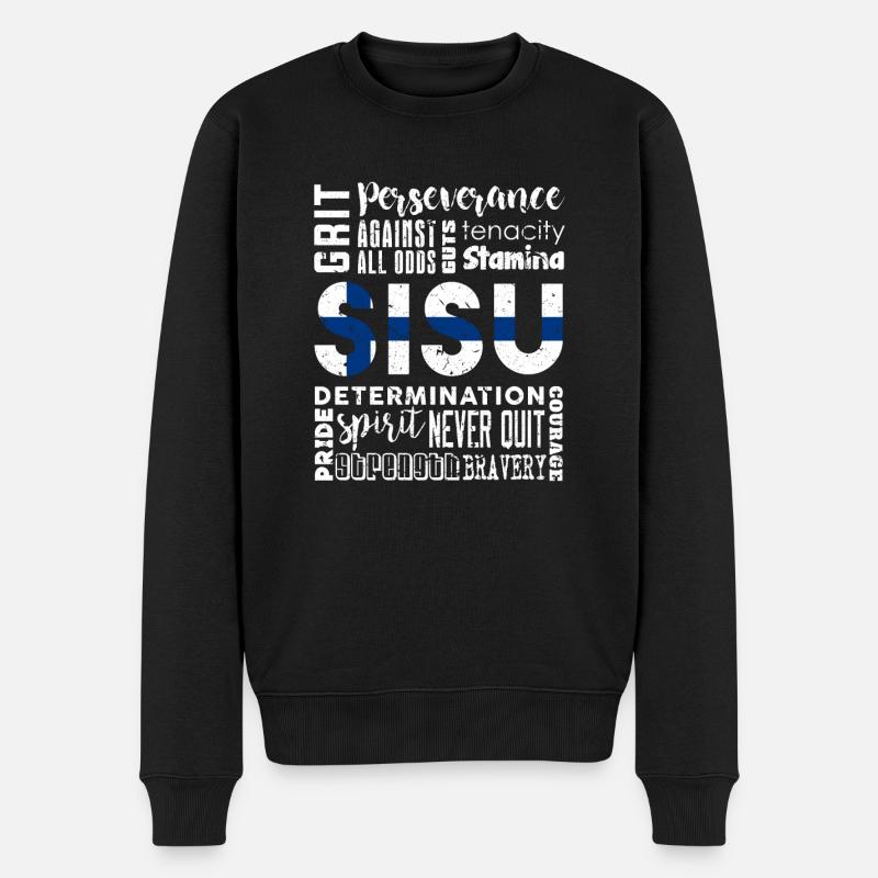 Finnland Skandinavien Kultur - Männer Premium Bio Pullover - Schwarz