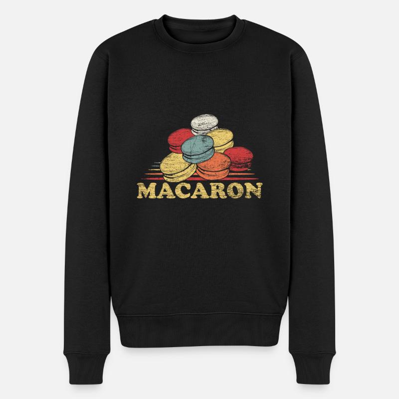 Macaron - Männer Premium Bio Pullover - Schwarz