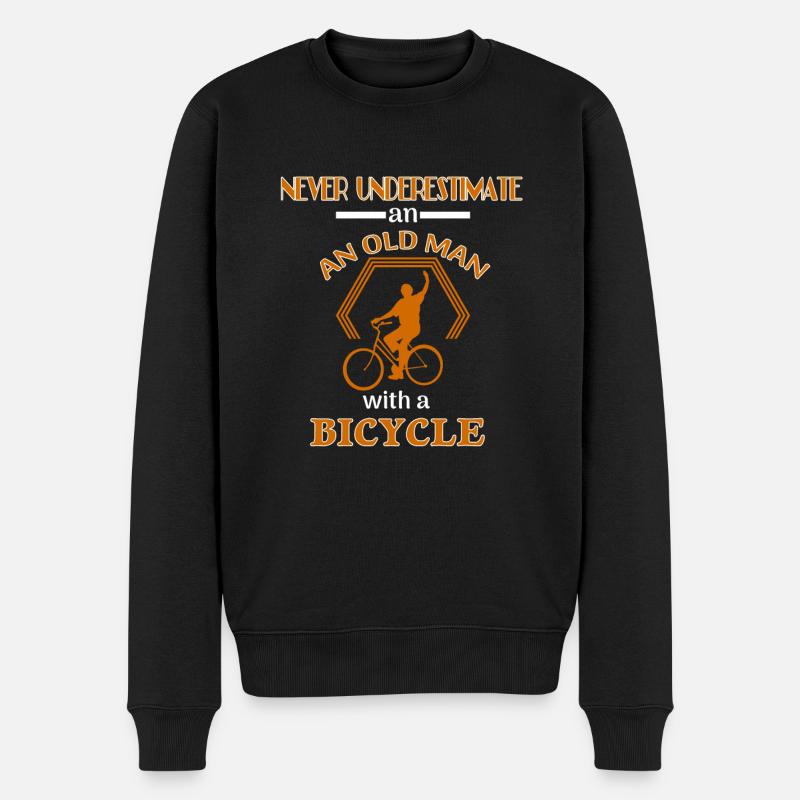 Fahrrad Rentner Geschenk - Männer Premium Bio Pullover - Schwarz
