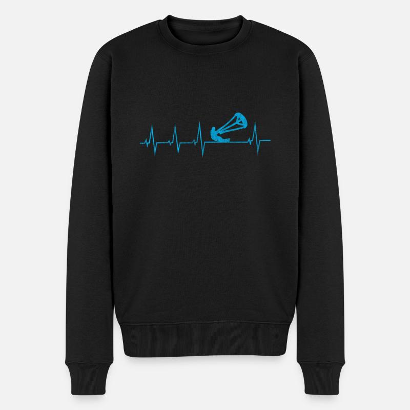 Kitsurfen Geschenk - Männer Premium Bio Pullover - Schwarz