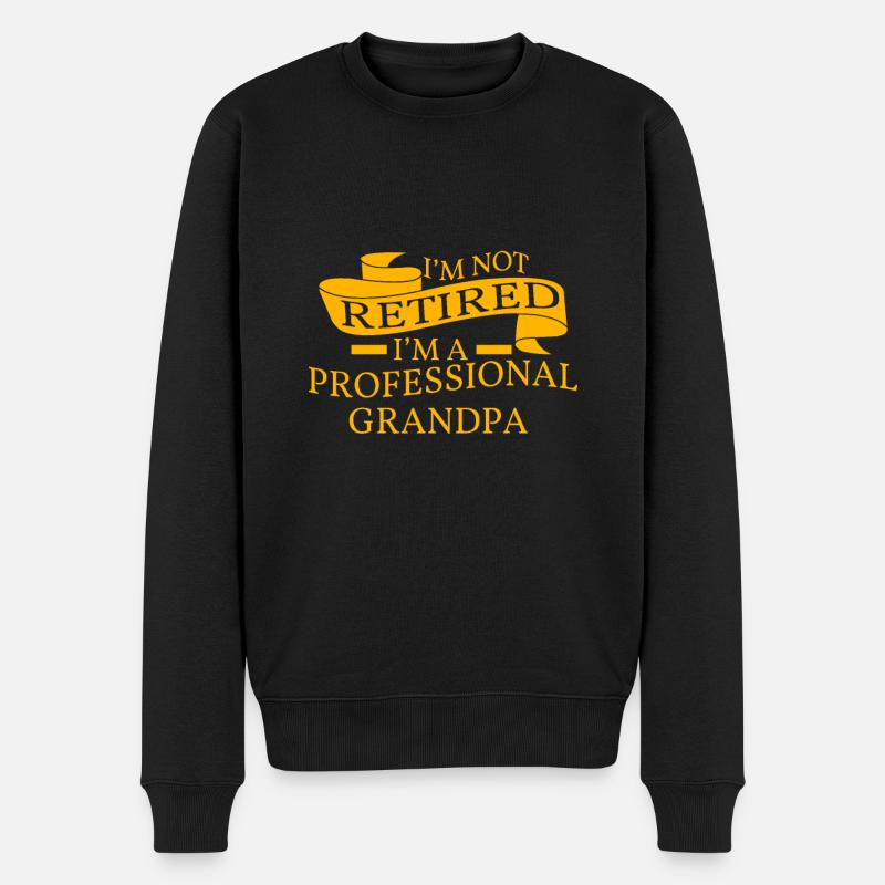 Rente Großeltern - Männer Premium Bio Pullover - Schwarz