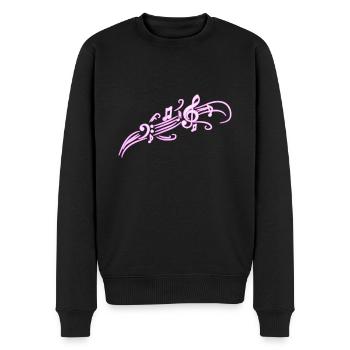 Musik - Männer Premium Bio Pullover - Schwarz - Vorne - Nico (187cm)