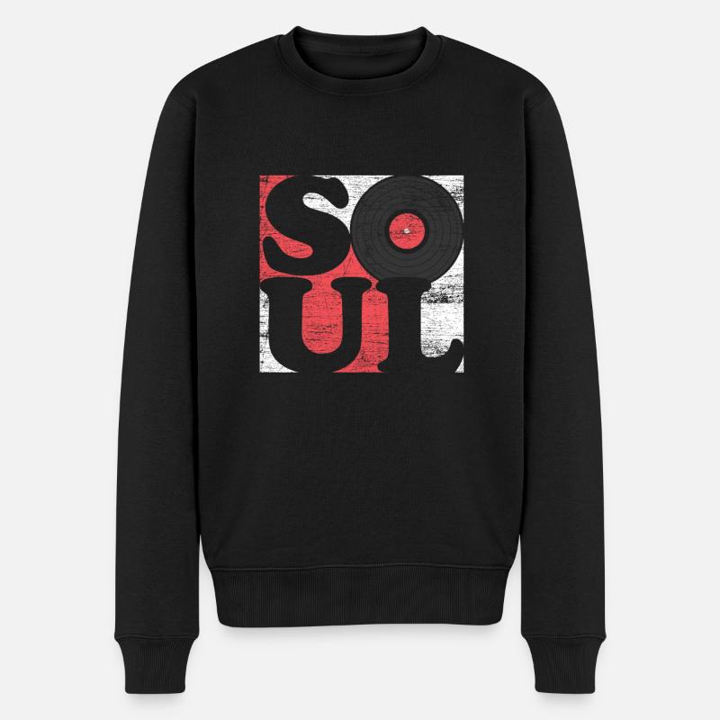 Musik - Männer Premium Bio Pullover - Schwarz