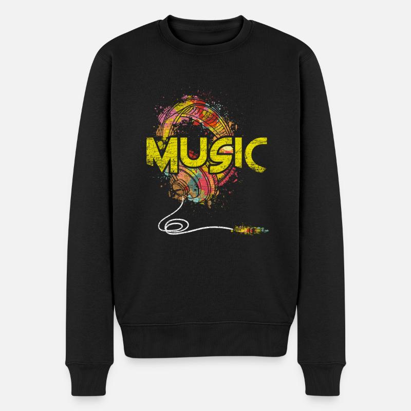 musique - Pull Premium bio Homme - noir
