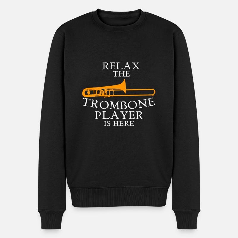 Posaune Posaunist - Männer Premium Bio Pullover - Schwarz