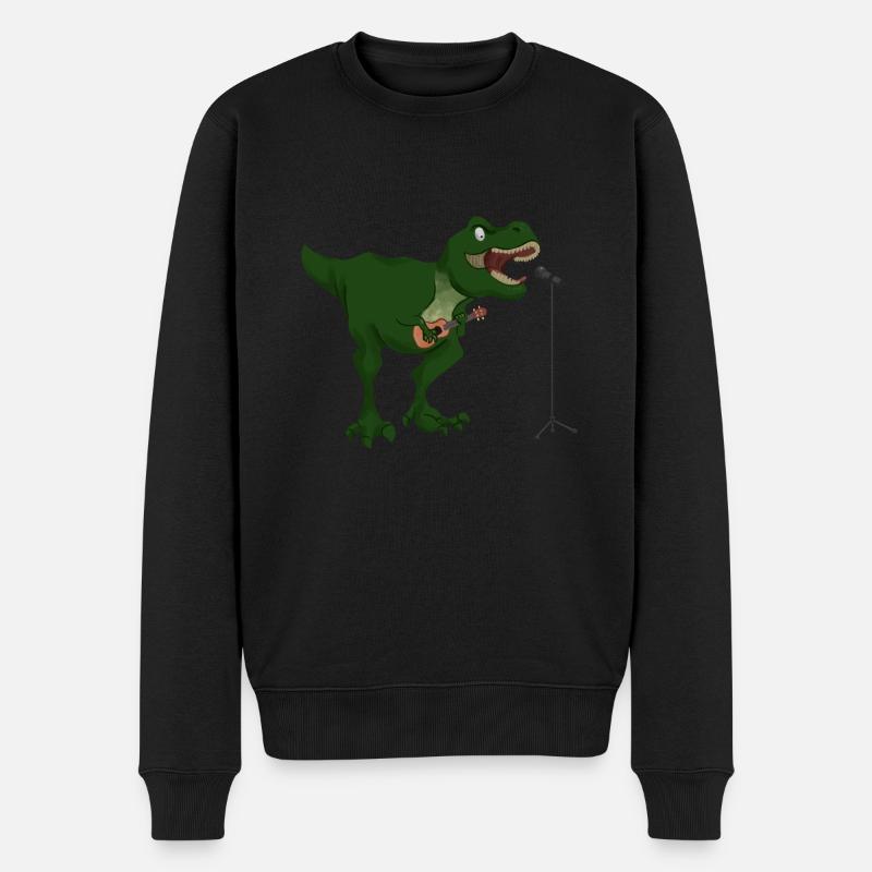 T-Rex guitare Trex Dino cadeau guitariste - Pull Premium bio Homme - noir