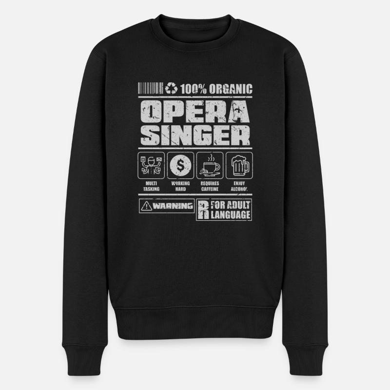 Sänger Oper - Männer Premium Bio Pullover - Schwarz
