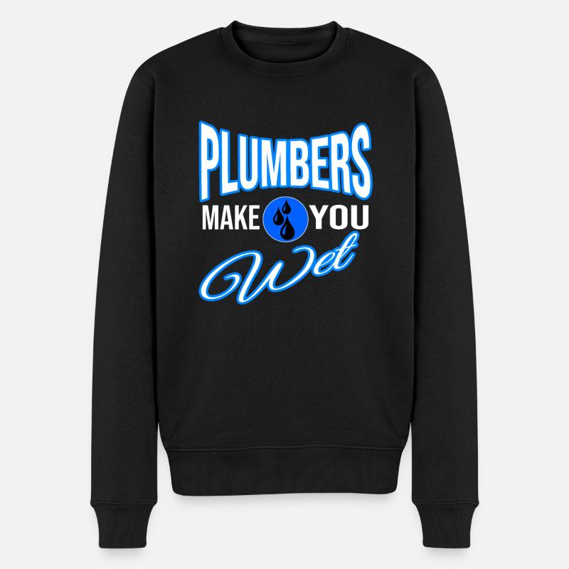 plombier - Pull Premium bio Homme - noir