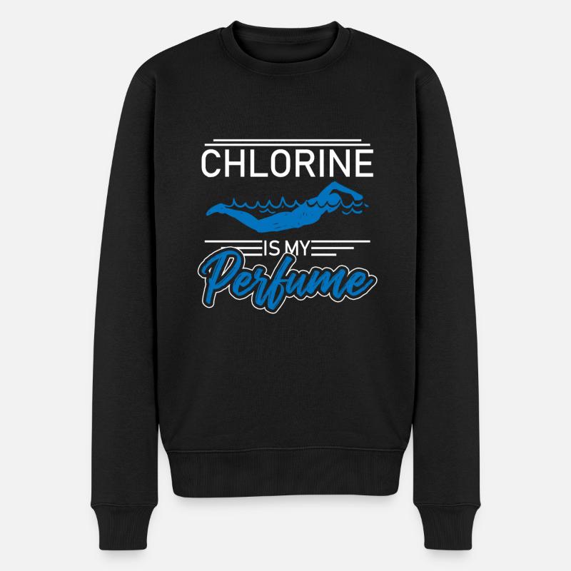 Schwimmen - Männer Premium Bio Pullover - Schwarz