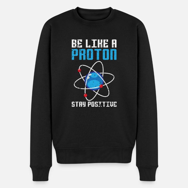Chemie Proton Positiv - Männer Premium Bio Pullover - Schwarz