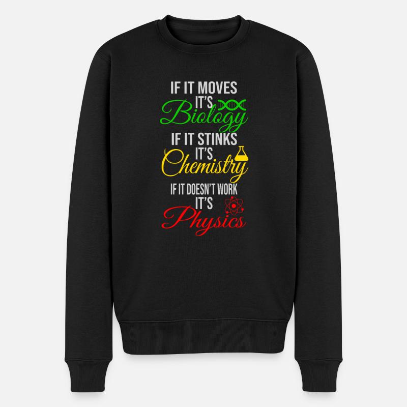 Biologie chimie physique - Pull Premium bio Homme - noir