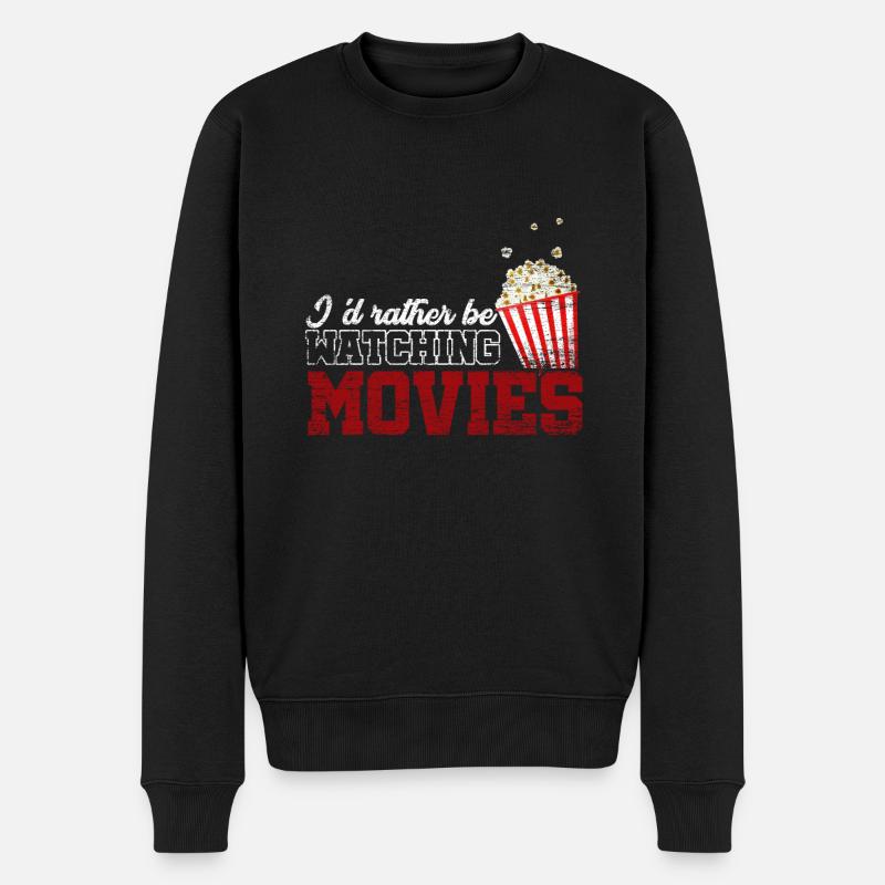 Film Popcorn - Pull Premium bio Homme - noir