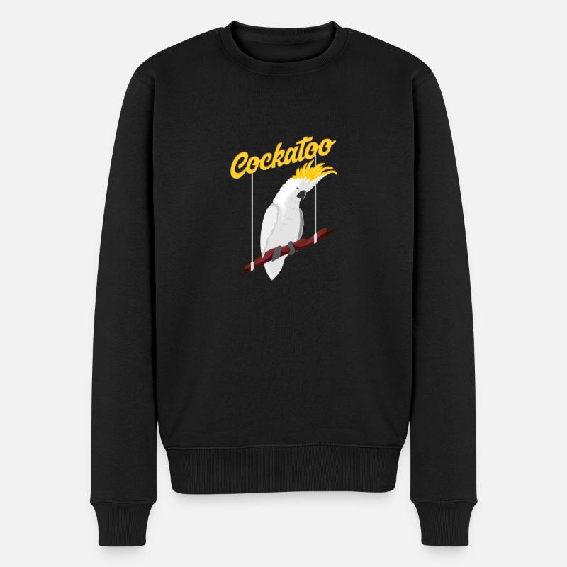Cacatoès amant de perroquet de cacatoès - Pull Premium bio Homme - noir