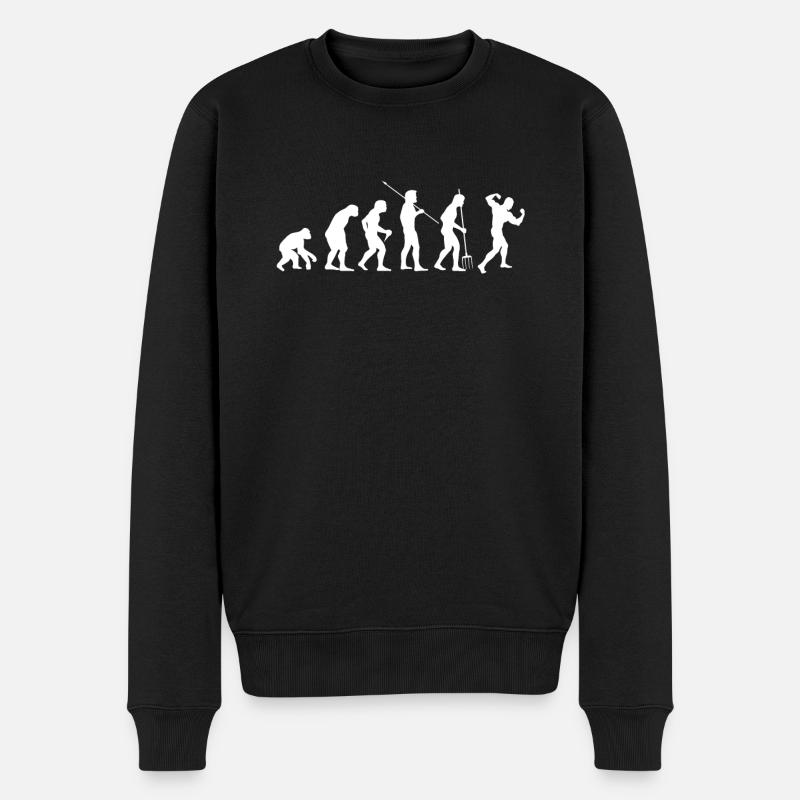 Evolution Sport Gym - Men's Premium Organic Jumper - black