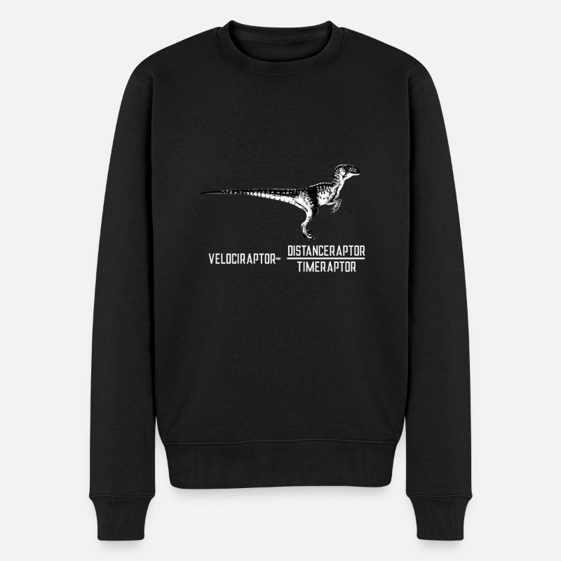 Velociraptor calembour vitesse cadeau - Pull Premium bio Homme - noir