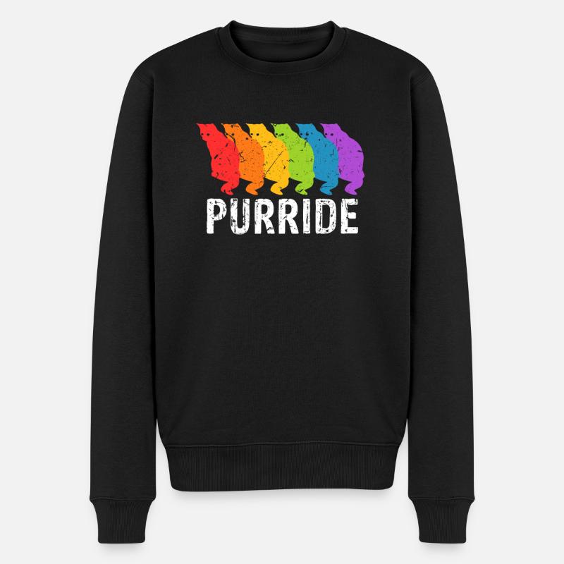 LGBT - Männer Premium Bio Pullover - Schwarz
