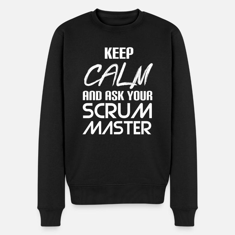 Scrum Master Shirt - Männer Premium Bio Pullover - Schwarz