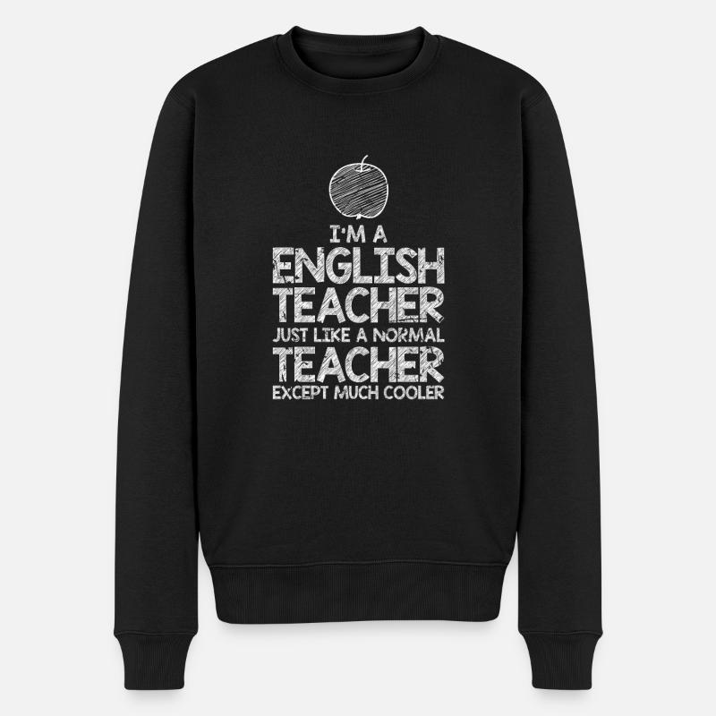 Englischlehrer Geschenk - Männer Premium Bio Pullover - Schwarz