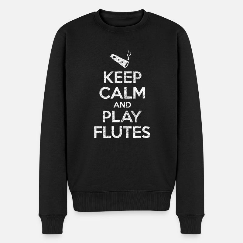 Flûte Relaxation - Pull Premium bio Homme - noir