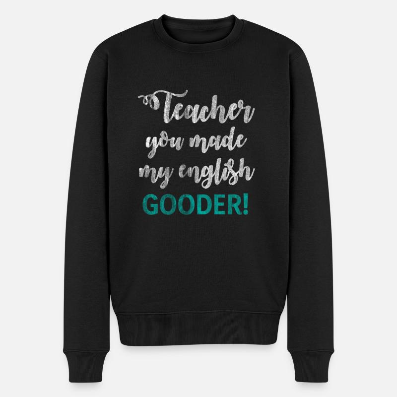 Englisch Lehrer Fremdsprache - Männer Premium Bio Pullover - Schwarz