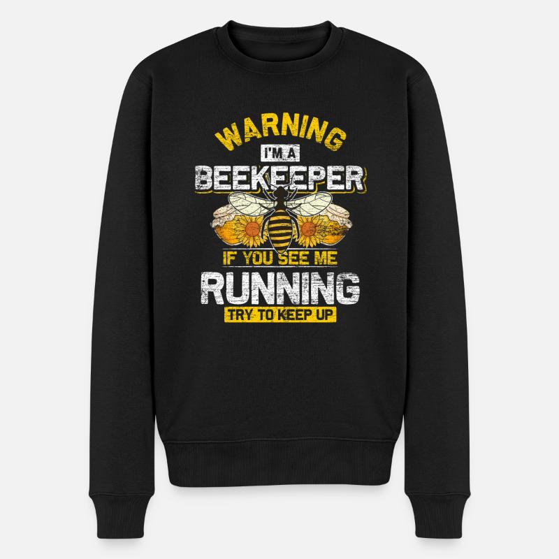 Imker Biene Geschenk vintage - Männer Premium Bio Pullover - Schwarz
