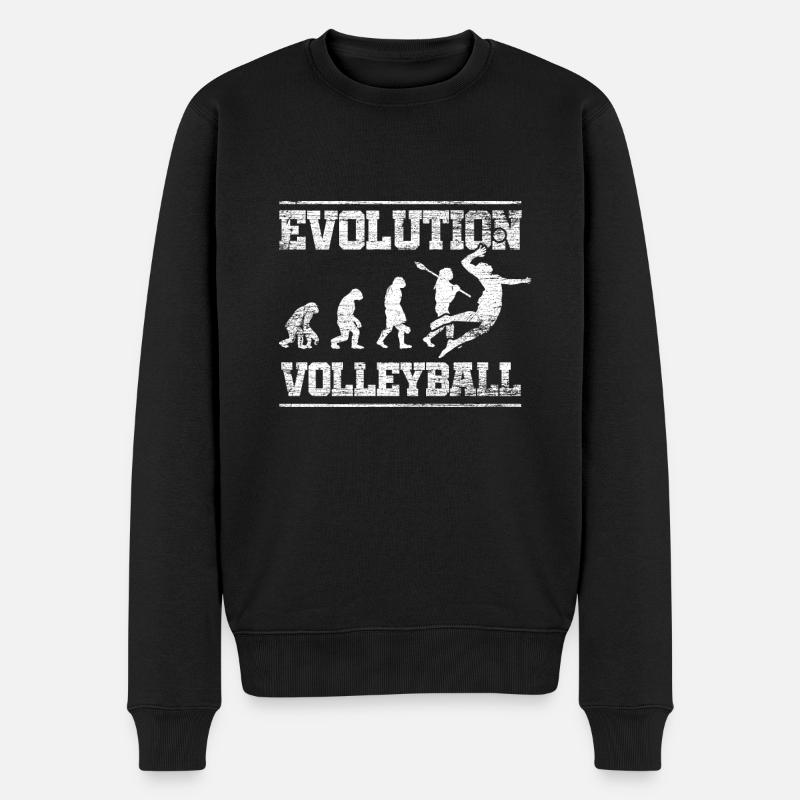 Evolution Volleyball - Männer Premium Bio Pullover - Schwarz