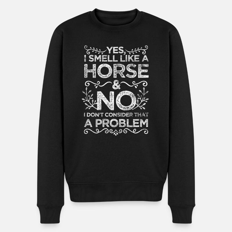 Reiten Reiter - Männer Premium Bio Pullover - Schwarz