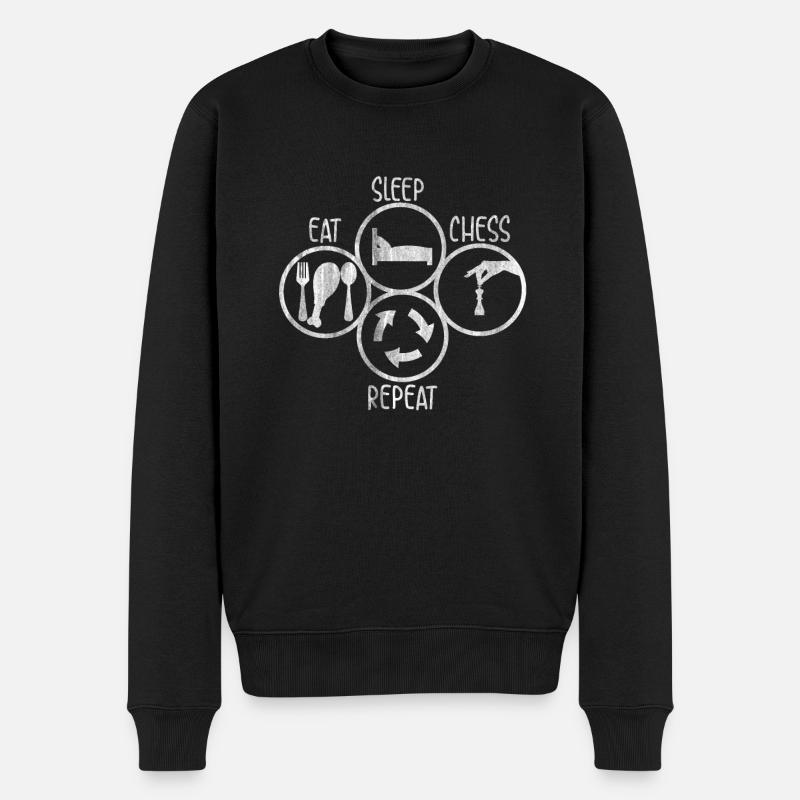échecs - Pull Premium bio Homme - noir