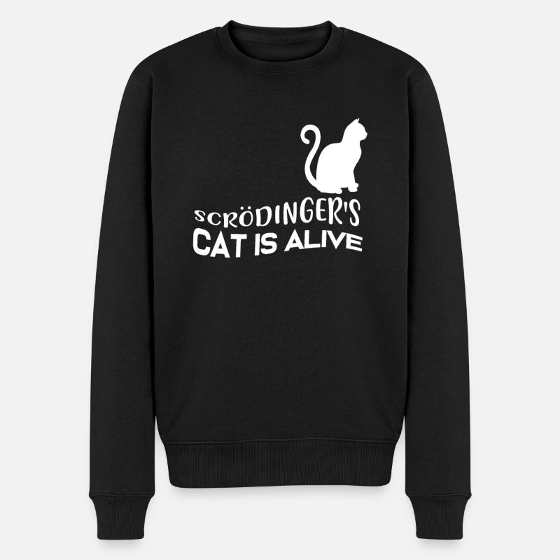 Schrödingers Cat - Männer Premium Bio Pullover - Schwarz