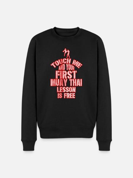 Muay Thai lessons - Men's Premium Organic Jumper - black