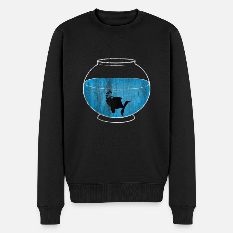 Aquarium - Männer Premium Bio Pullover - Schwarz