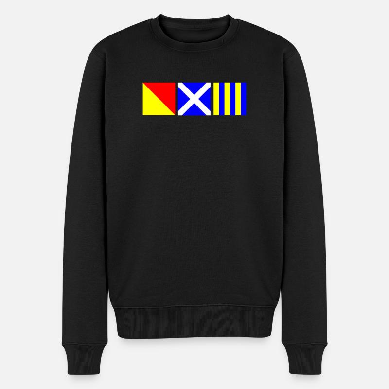 Drapeaux Nautiques | Oh mon Dieu! - Pull Premium bio Homme - noir