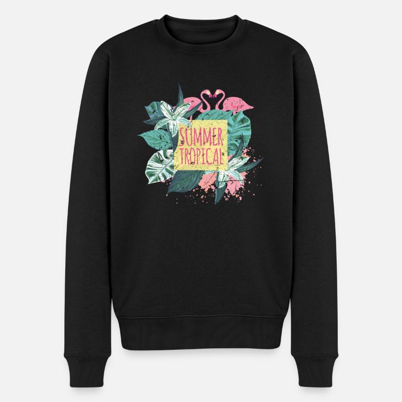 Sommer Paradies - Männer Premium Bio Pullover - Schwarz