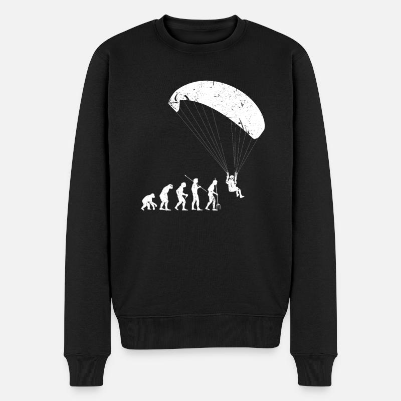 Paragliding Evolution - Men's Premium Organic Jumper - black