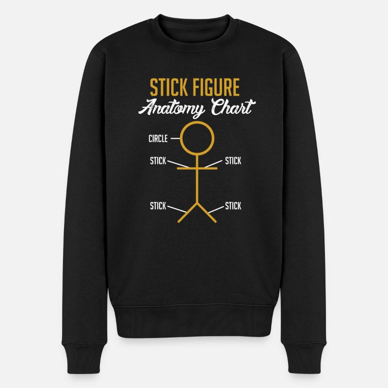 Biologie Anatomie - Pull Premium bio Homme - noir