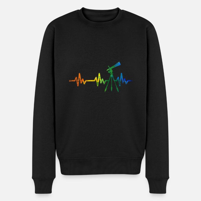 Battement de coeur d'astronomie - Pull Premium bio Homme - noir
