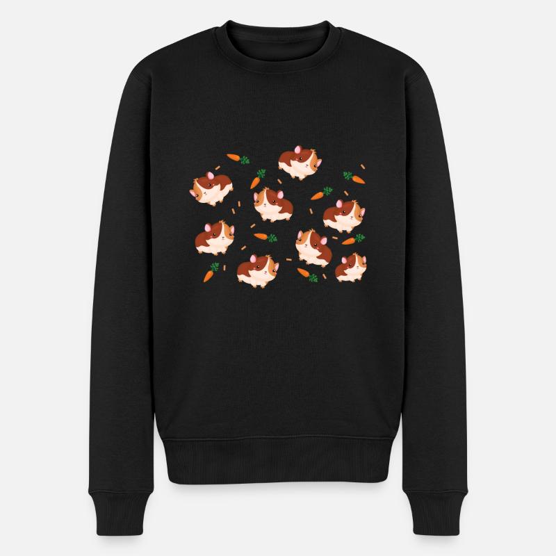 Meerschweinchen - Männer Premium Bio Pullover - Schwarz