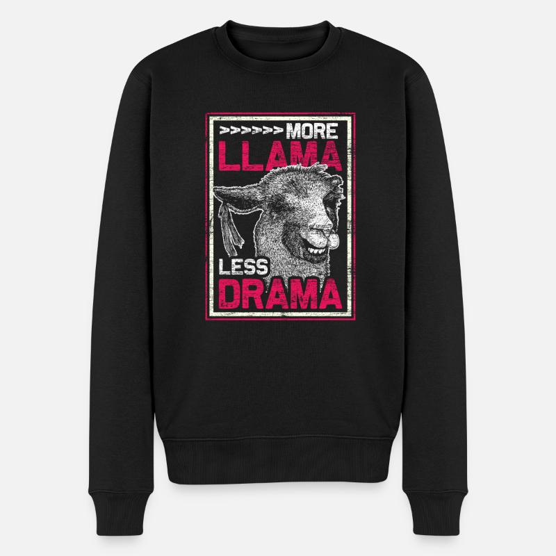 lama - Pull Premium bio Homme - noir