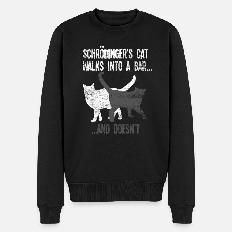 Physik Schrödinger - Männer Premium Bio Pullover - Schwarz