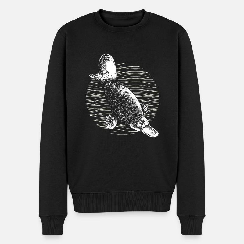 Schnabeltier Liebhaber - Männer Premium Bio Pullover - Schwarz
