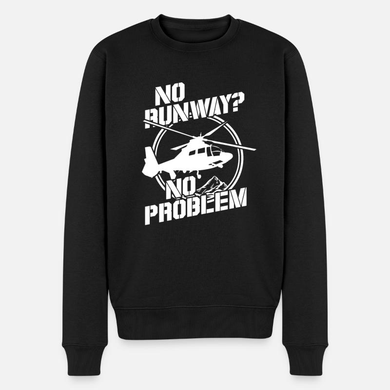 pilote - Pull Premium bio Homme - noir