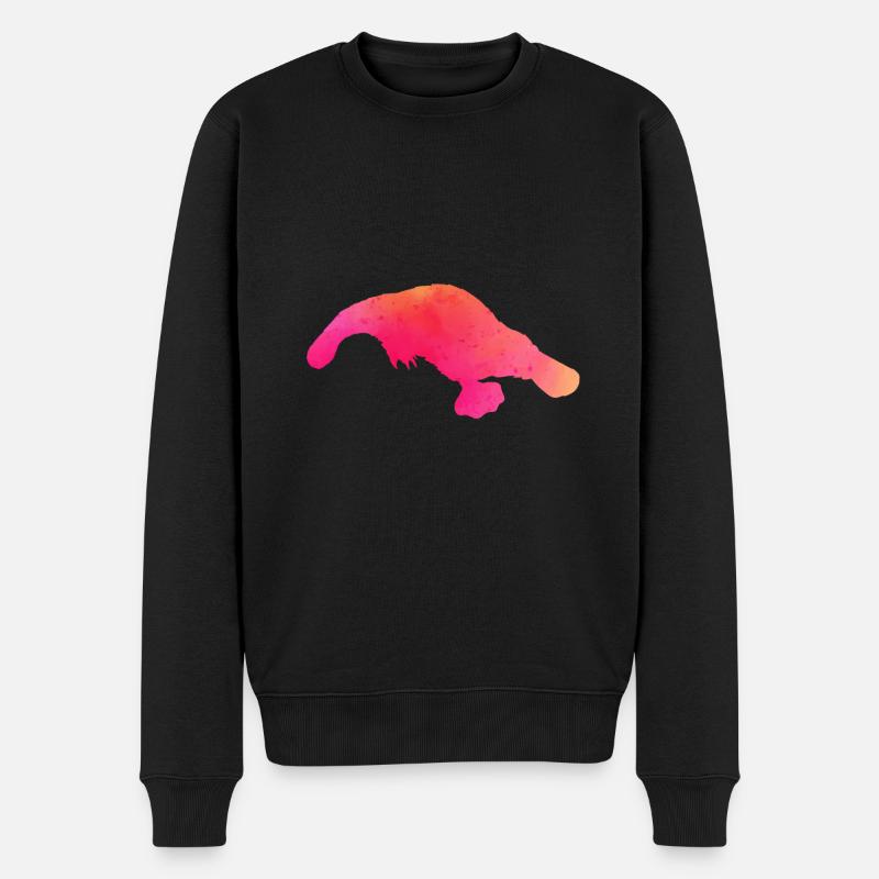 Schnabeltier - Männer Premium Bio Pullover - Schwarz