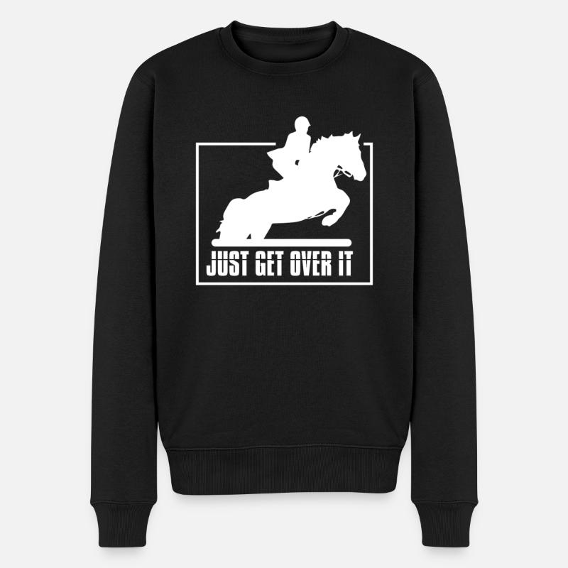 Cheval équestre sautant - Pull Premium bio Homme - noir