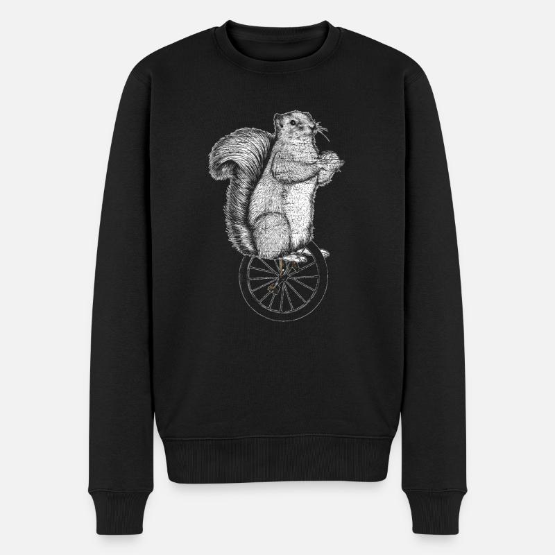 Monocycle écureuil - Pull Premium bio Homme - noir