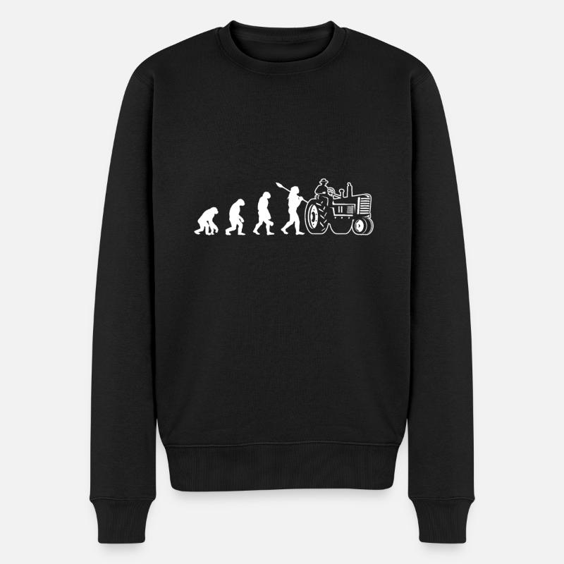 Evolution tractor - Men's Premium Organic Jumper - black