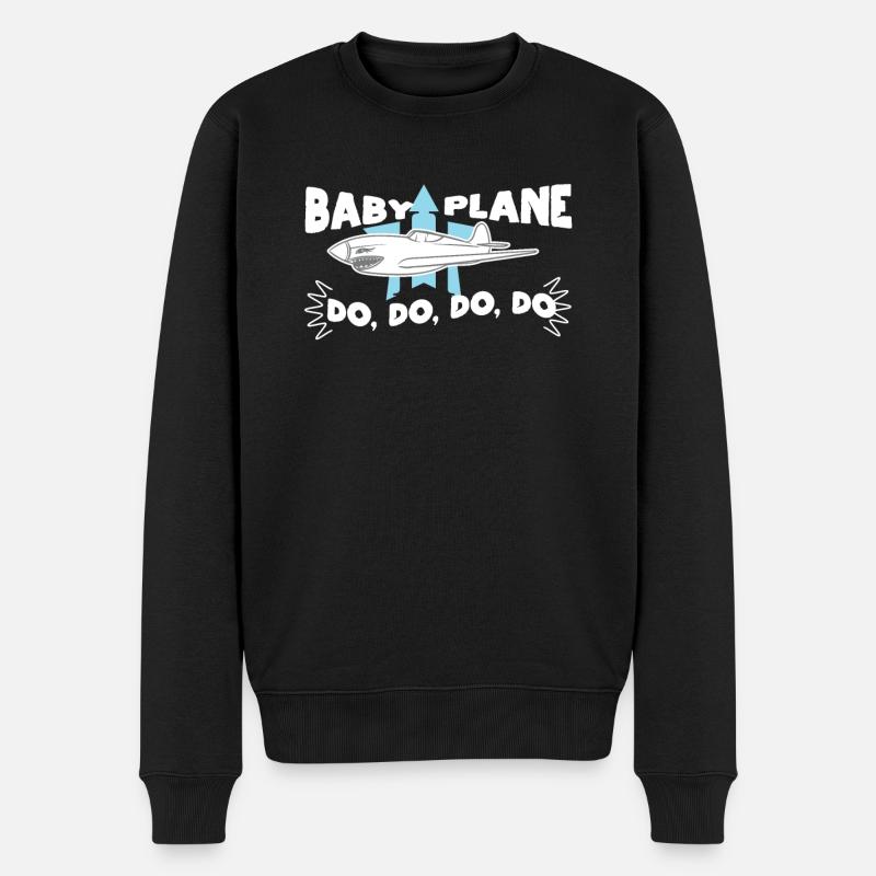 baby plane - Männer Premium Bio Pullover - Schwarz