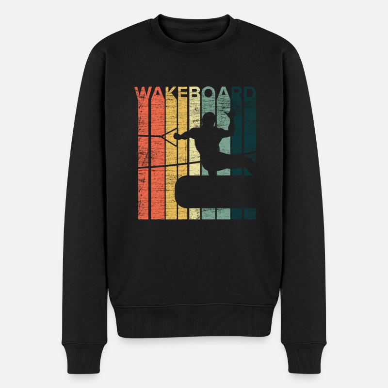 Wakeboard Stunts - Männer Premium Bio Pullover - Schwarz