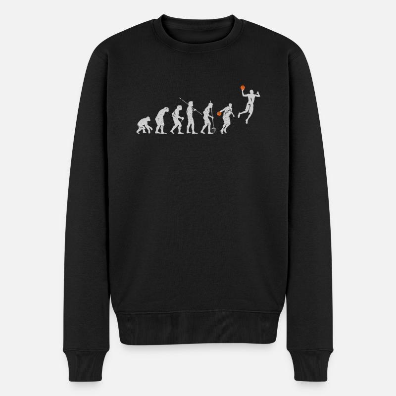 Evolution Basketball - Männer Premium Bio Pullover - Schwarz